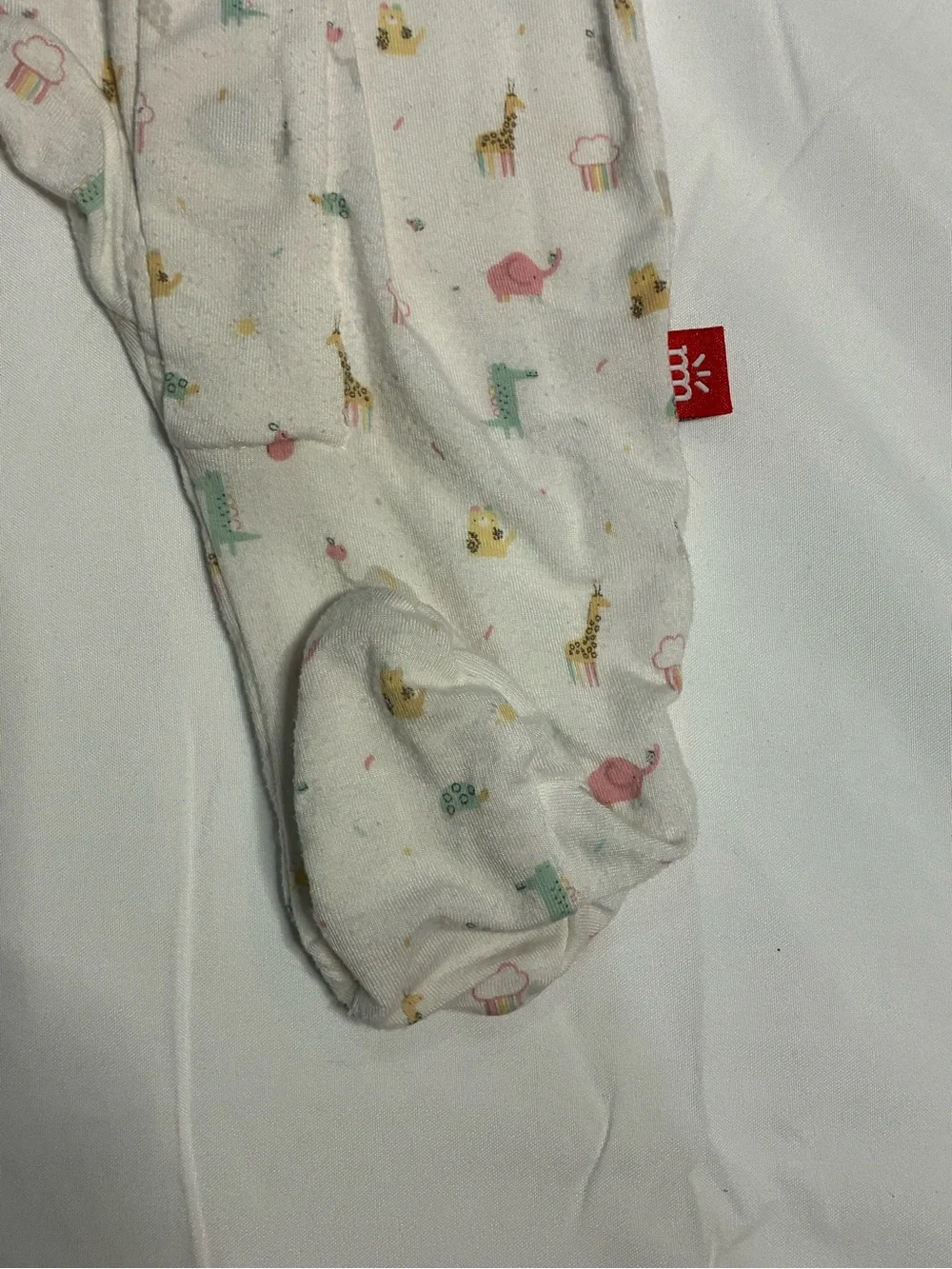 Magnetic Me 0-3M Modal Magnetic Footie Pajamas Animal Print